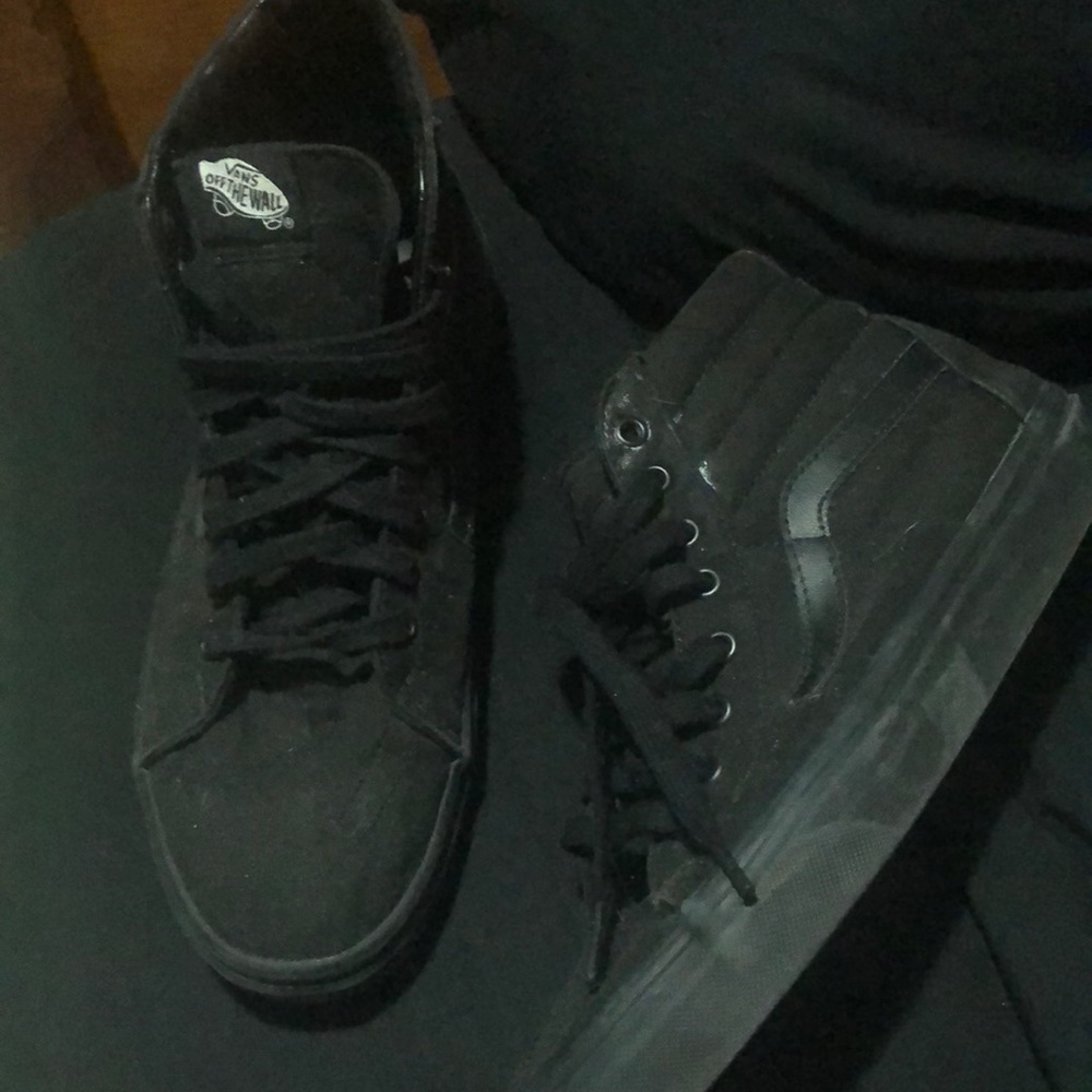 high top vans black